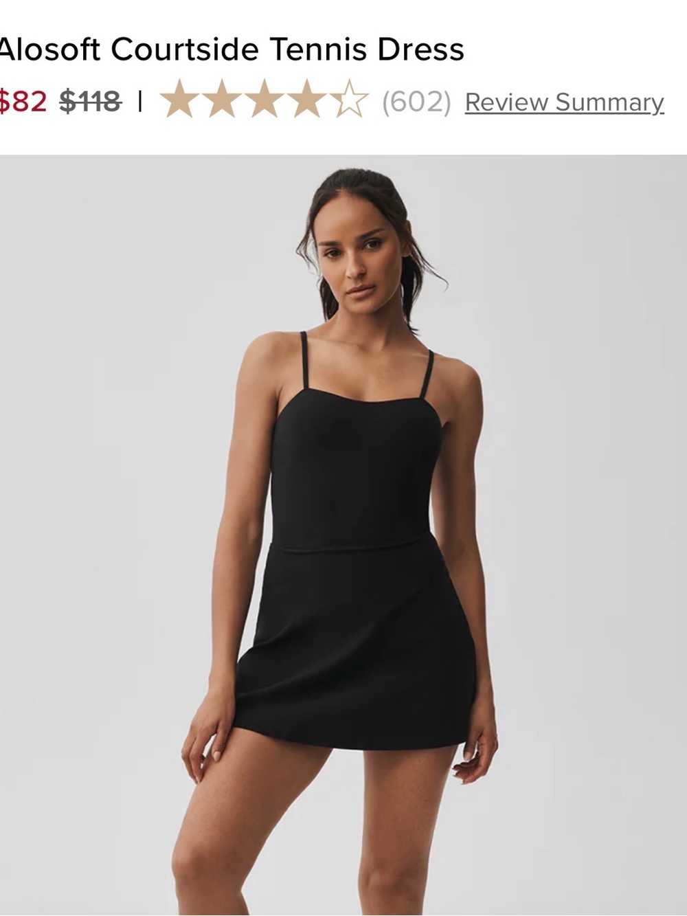 Alo Courtside Tennis Dress - Black